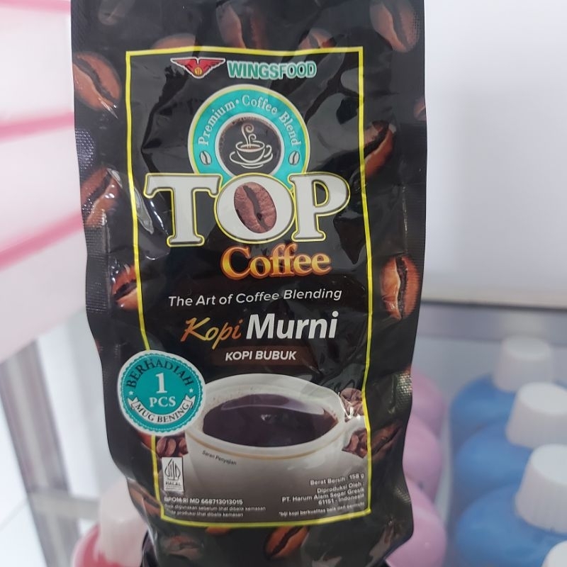 

Top Coffee Kopi Bubuk Murni Kemasan 158gr Tanpa Gelas