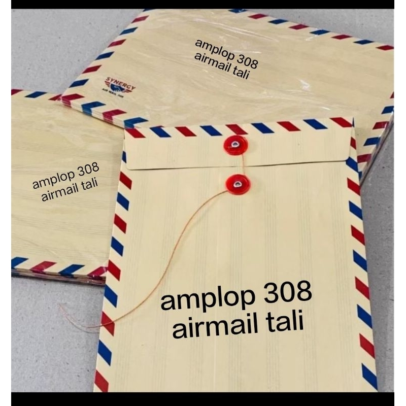 

Amplop Coklat Airmail Tali 308 (per pack isi 10 lembar)