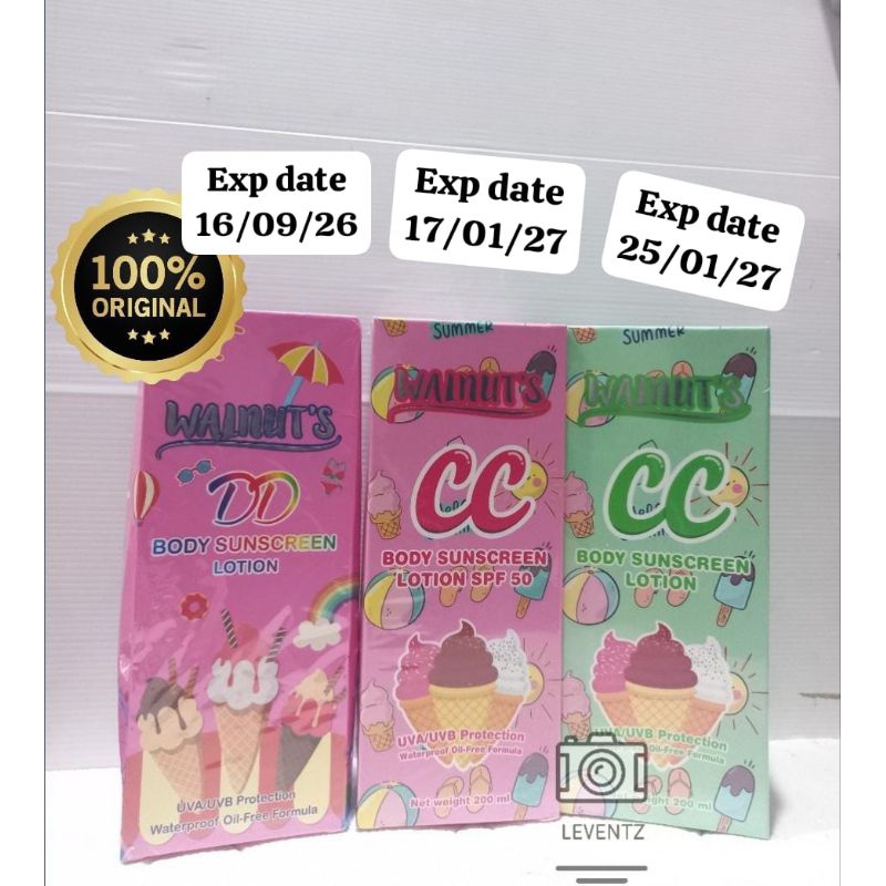 DD Walnut Body Sunscreen Lotion SPF50 PA+++ - DD Body Sunscreen Lotion - Tabir surya - WALNUT'S DD B