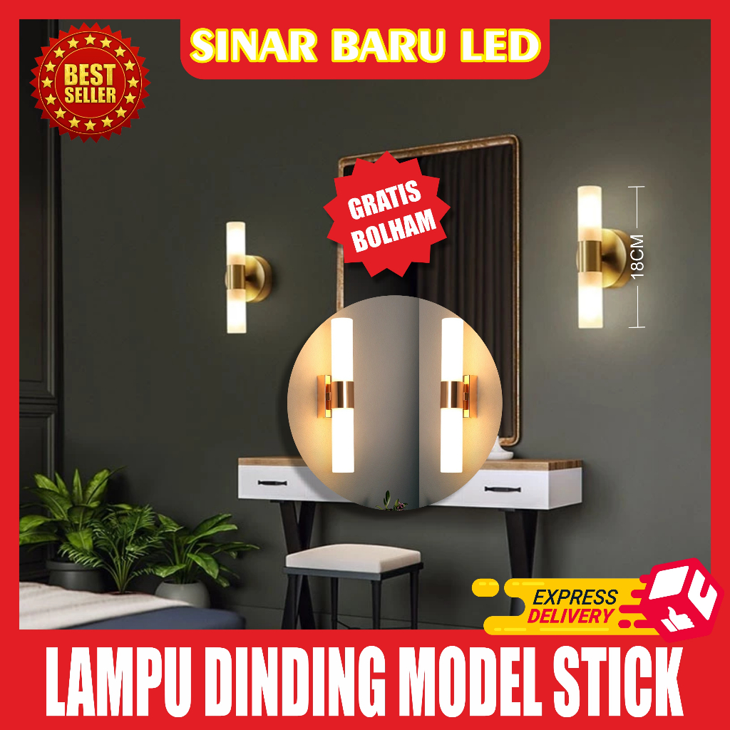 Sinar Baru Led Lampu Hias Dinding Minimalis / Lampu Ruang Tamu / Lampu Kamar / Lampu Model Stik Mini