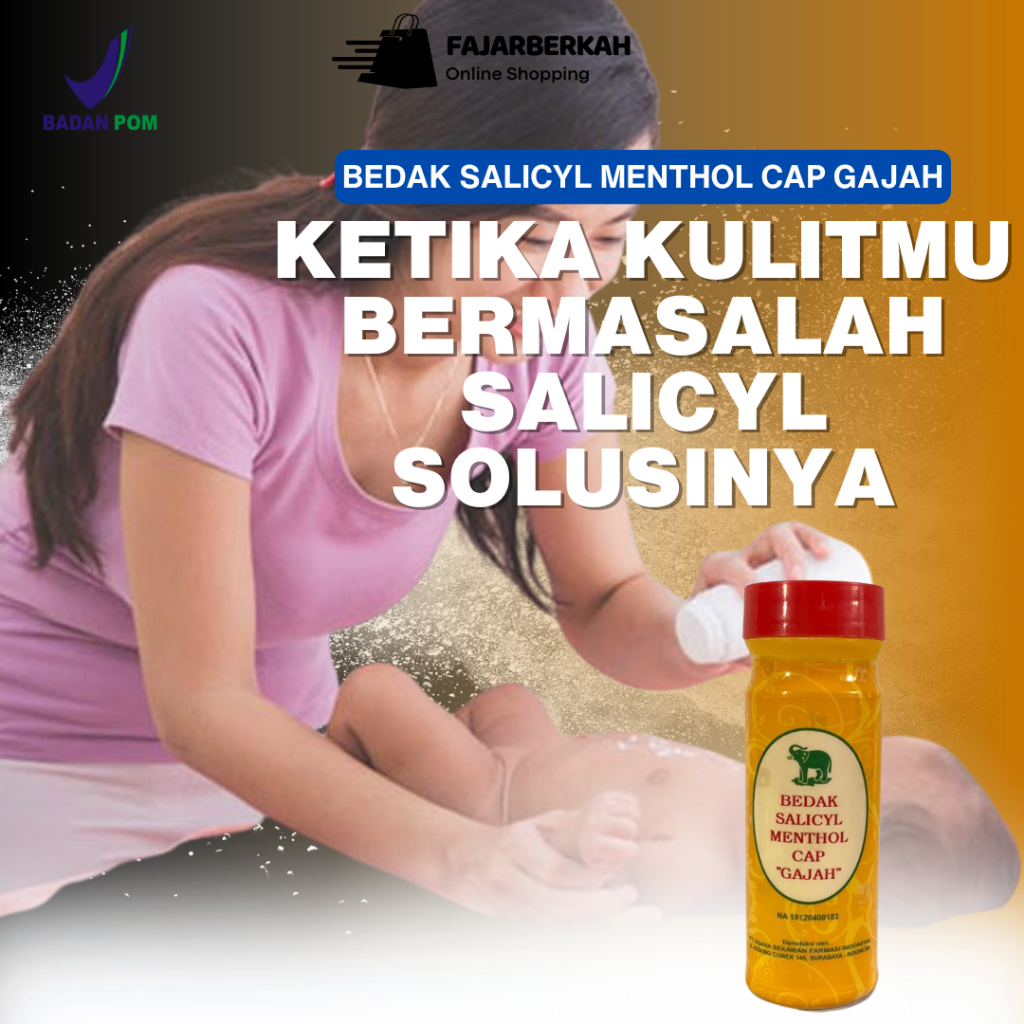 Bedak Salicyl SP Cap Gajah Herocyn Bedak Gatal Bayi Dewasa Obat Gatal Bedak Salicyl Original