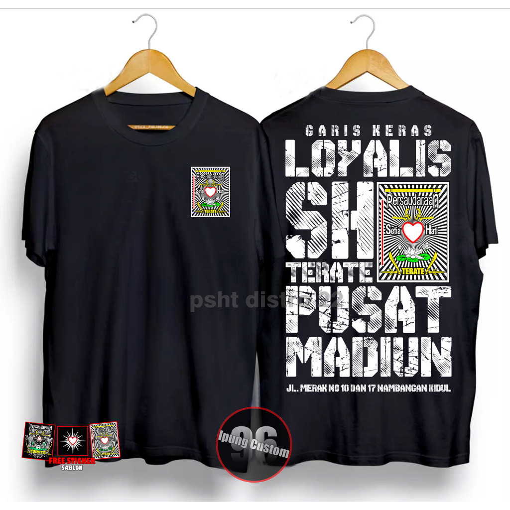KAOS PSHT PUSAT MADIUN A120 /T-SHIRTS GARIS KERAS /KAOS SIMPEL PSHT MURAH/kaos psht new