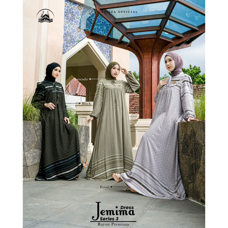 Latisza - Gamis Jemima Daily Dress Nyaman Adem Bahan Rayon Premium Look Elegant