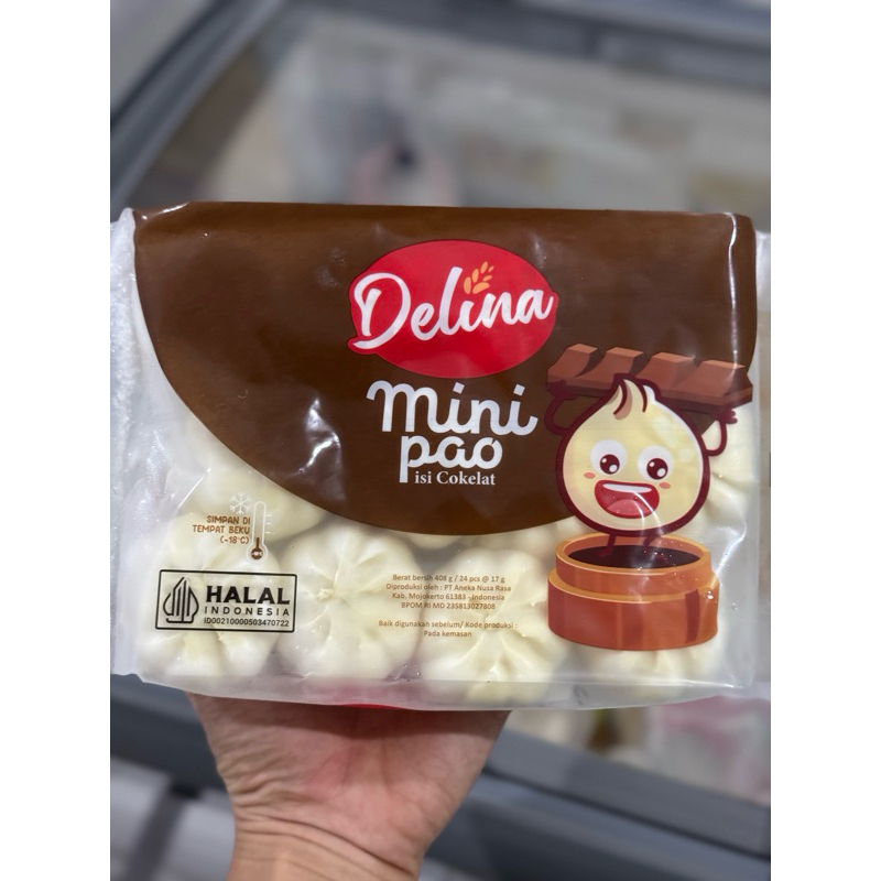 

Delina Minipao Cokelat / Mini Pao Coklat / Bakpao Coklat mini isi 24