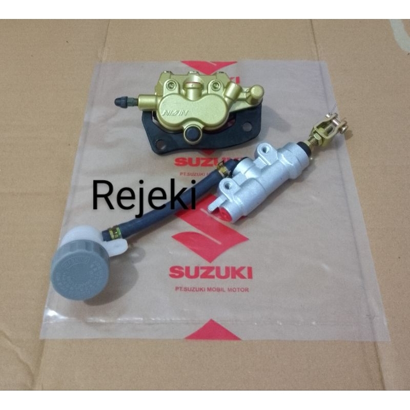 KALIPER CAKRAM PLUS MASTER REM SET BELAKANG SUZUKI SATRIA 2TAK 120