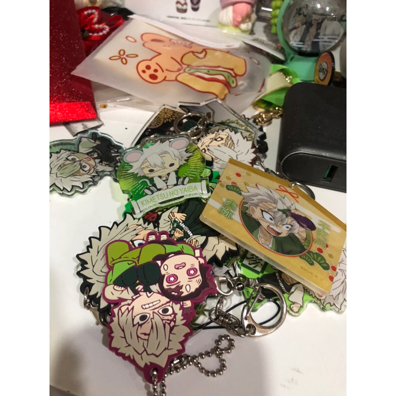 acrylic/rubber keychain sanemi