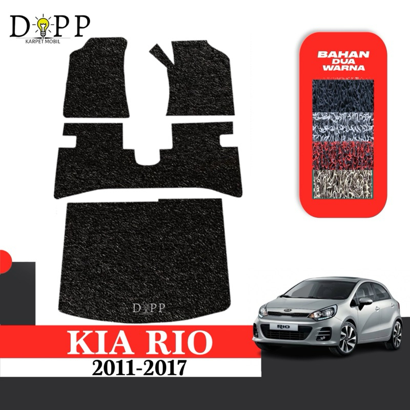 Karpet Mobil Kia Rio / Karpet Mobil Mie Bihun Kia Rio Hatchbak 2011-2017 Bahan Premium