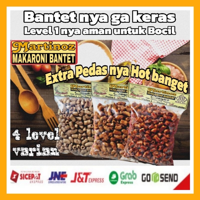

250gr Makaroni Bantet Dan Kriwil Martinoz Makroni Bantat dan Keriwil Cap Koki Makaroni Spiral Makanan Ringan Cemilan Pedas Makaroni Bantat Termurah Terlaris Harga Grosir Makaroni Murmer Makaroni Viral Rekomendasi