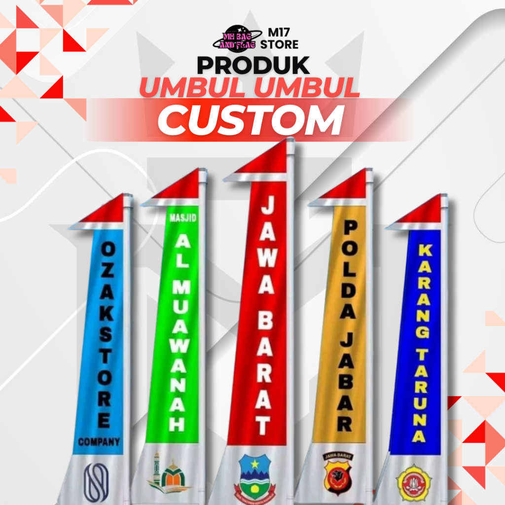 MH Umbul Umbul Custom 4 meter jumbo FLAG PREMIUM