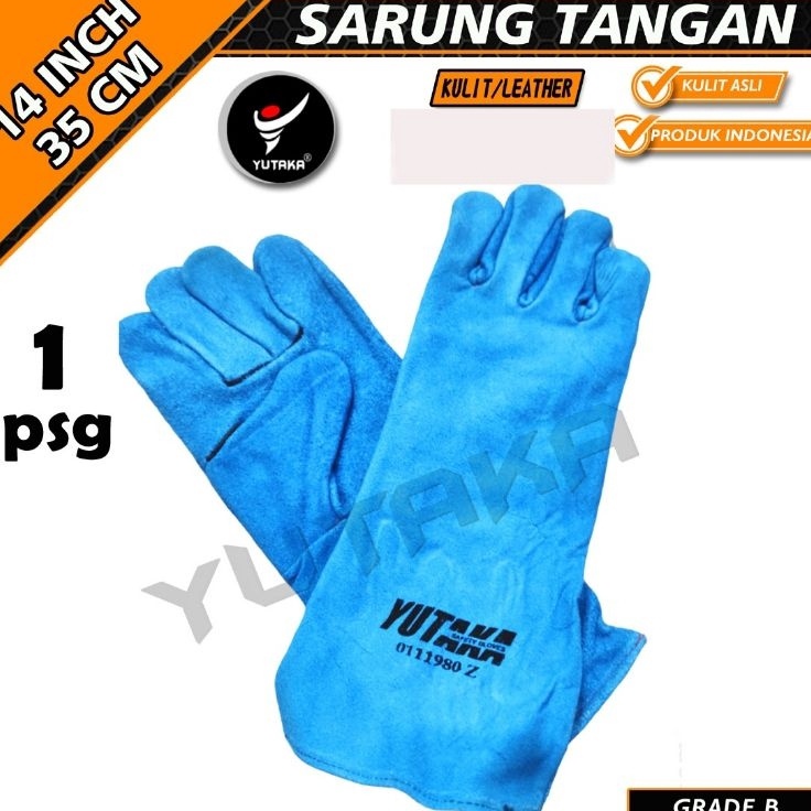 Terbatas Sarung Tangan Las Kulit Yutaka  Sarung Tangan Kulit LasSarung Tangan Las YUTAKA 14 inch Sar