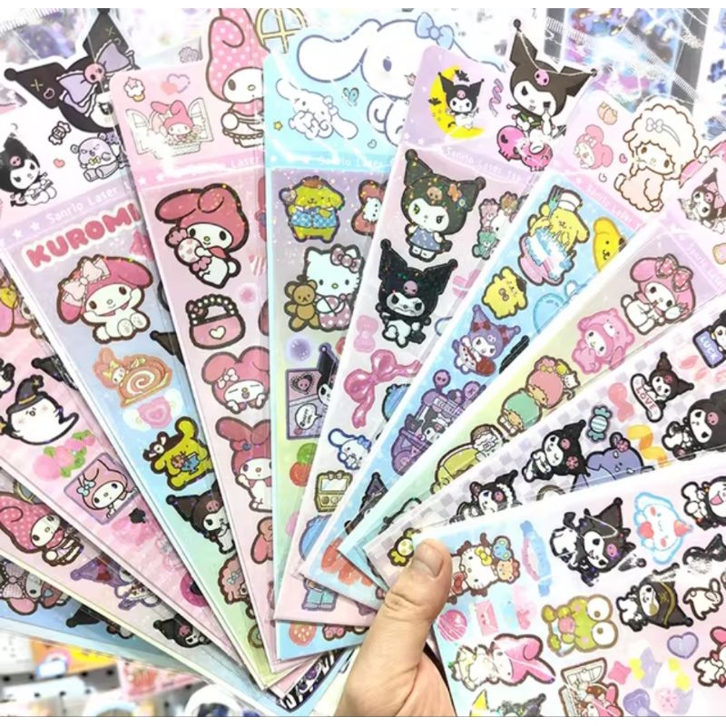 

J (J5) STIKER KARAKTER KARTUN HOLOGRAM GLITTER/STICKER MOTIF LUCU/DEKORASI