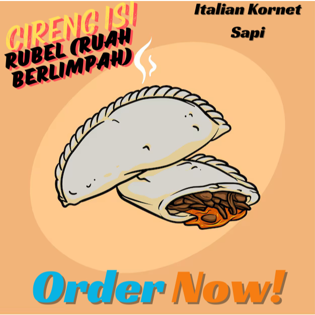 

Cireng Isi Rubel (Ruah Berlimpah) Italian Kornet Sapi Jumbo