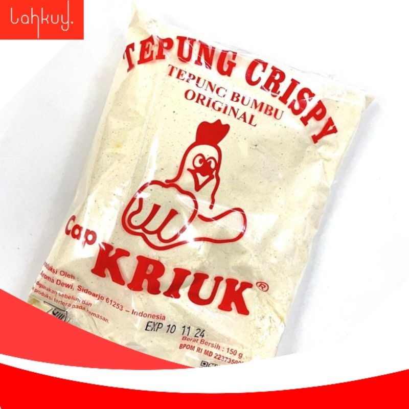 

Tepung Krispi / Tepung Crispy cap Kriuk kemasan 150gram (biasa digunakan pedagan fried chicken) Membuat makanan lebih krispi dan nikmat