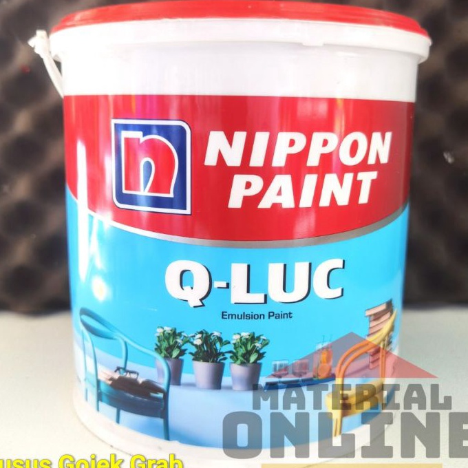 Promo QLUC Q Luc Qiluc Cat Tembok Warna Putih Hitam Cream Hijau Biru Abu Nippon Paint Galon 5Kg 5 Kg