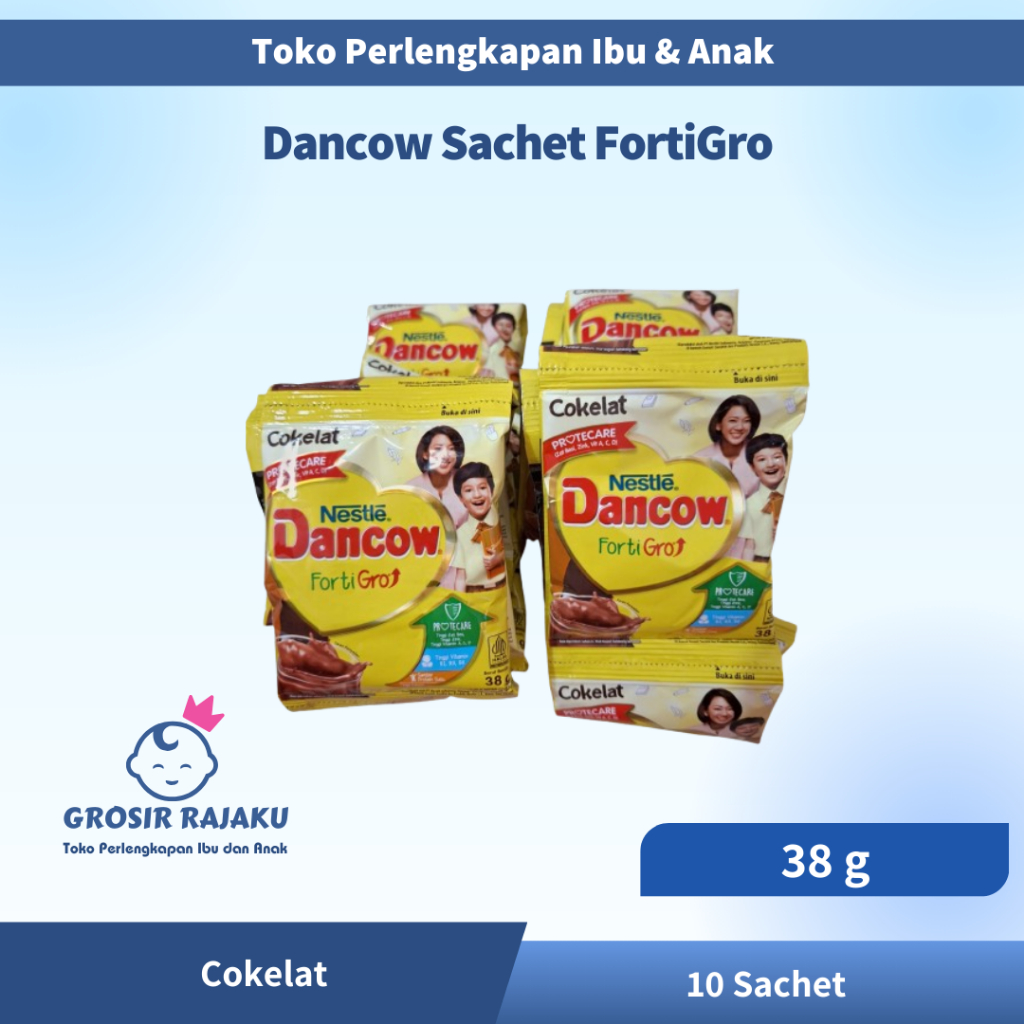 

Nestle Dancow Cokelat Sachet FortiGro 38 g | 1 Rtg isi 10 Sachet Exp 2026