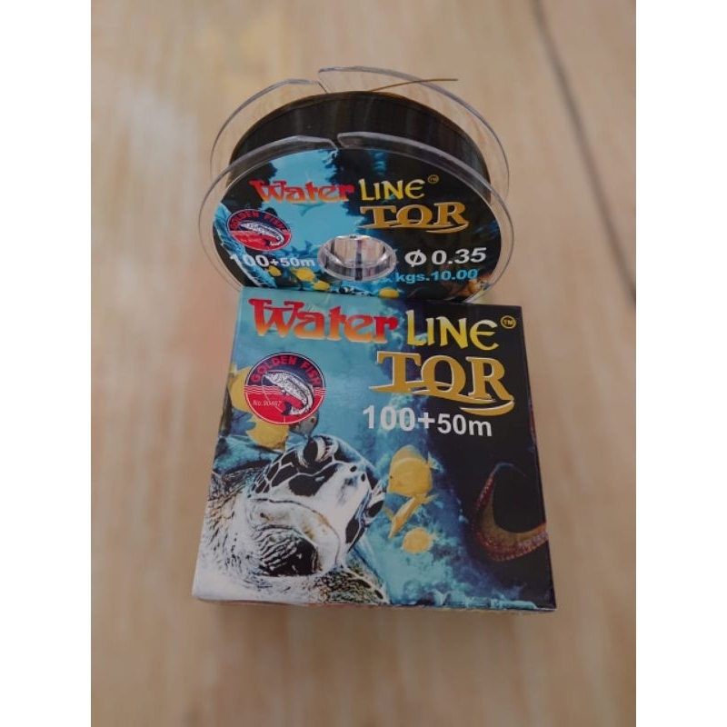 senar pancing water line Tor 100+50m 0,22mm- 0,28mm-0,35mm cokelat