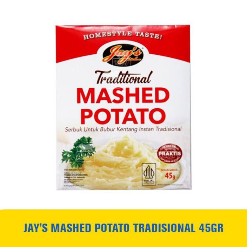 

Jay's Mashed Potato 45gr / Traditional / Garlic & Parsley