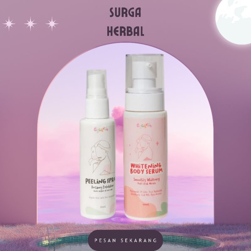 Esaskin Peeling Spray Dan Body Serum Pemutih Badan Viral Esaskin Beauty
