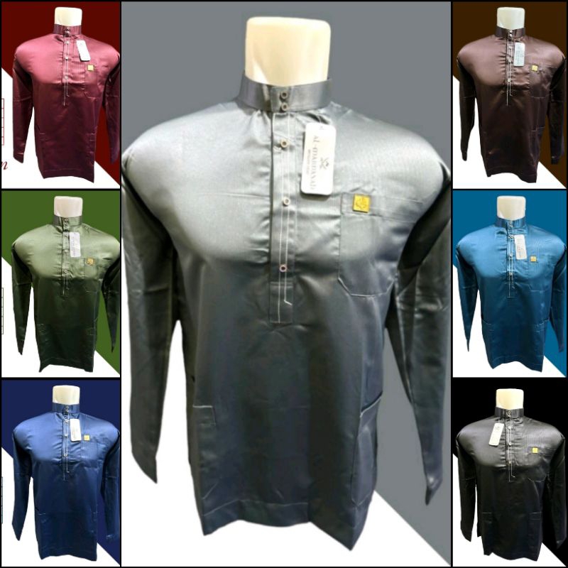 [COD] Koko Melayu Al Maimanah Moslem Wear Baju Koko Pria Dewasa Busana Muslim Atasan Pria Koko Almai