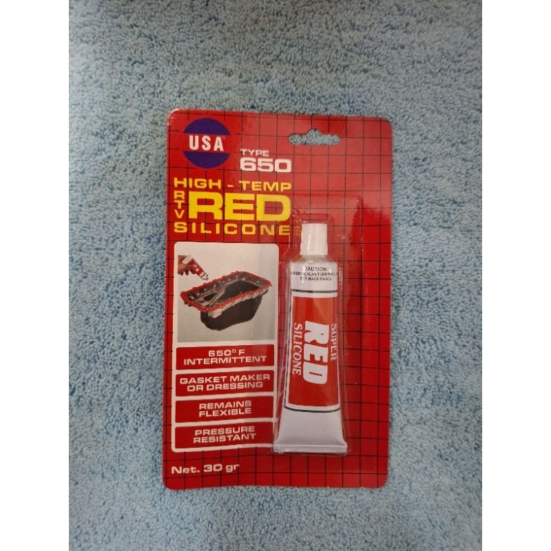 

LEM HIGH TEMP SILICONE USA 650 30gr SEALANT Gasket MERAH
