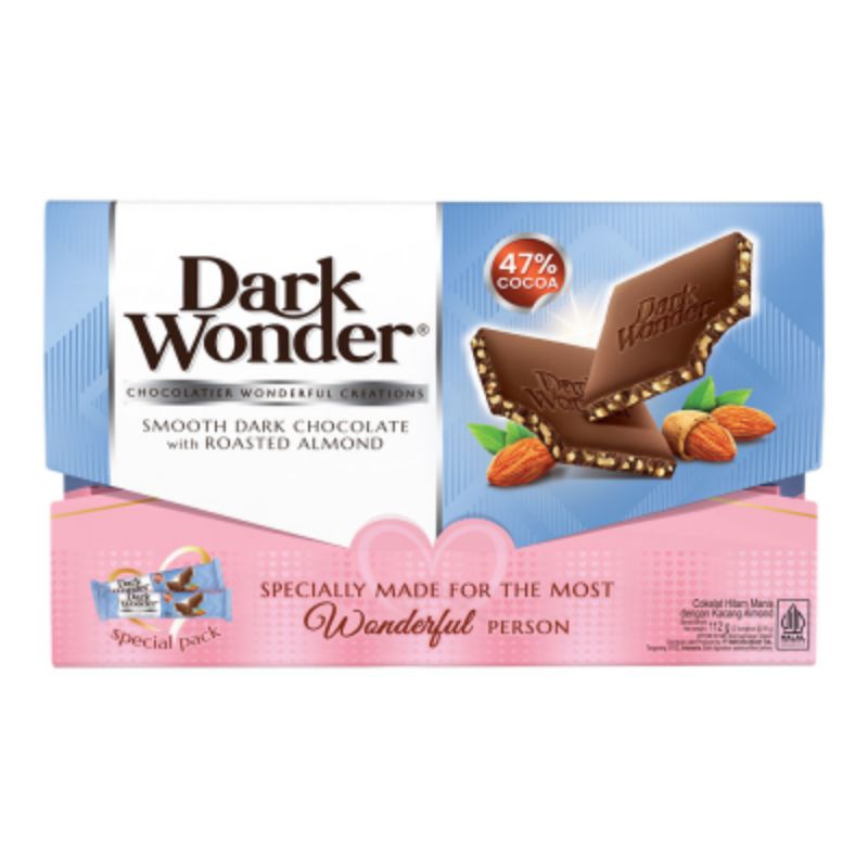 

Dark Wonder Smooth Cokelat Hitam Almond Panggang Spesial Pack 2 x 56 g