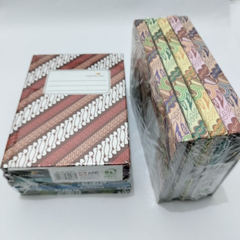 

Ay00! 1 Pak Buku Catatan Kecil Oktavo Paperline 100 Lembar (Isi 5 Buku) Buku Hard Cover PAPERLINE