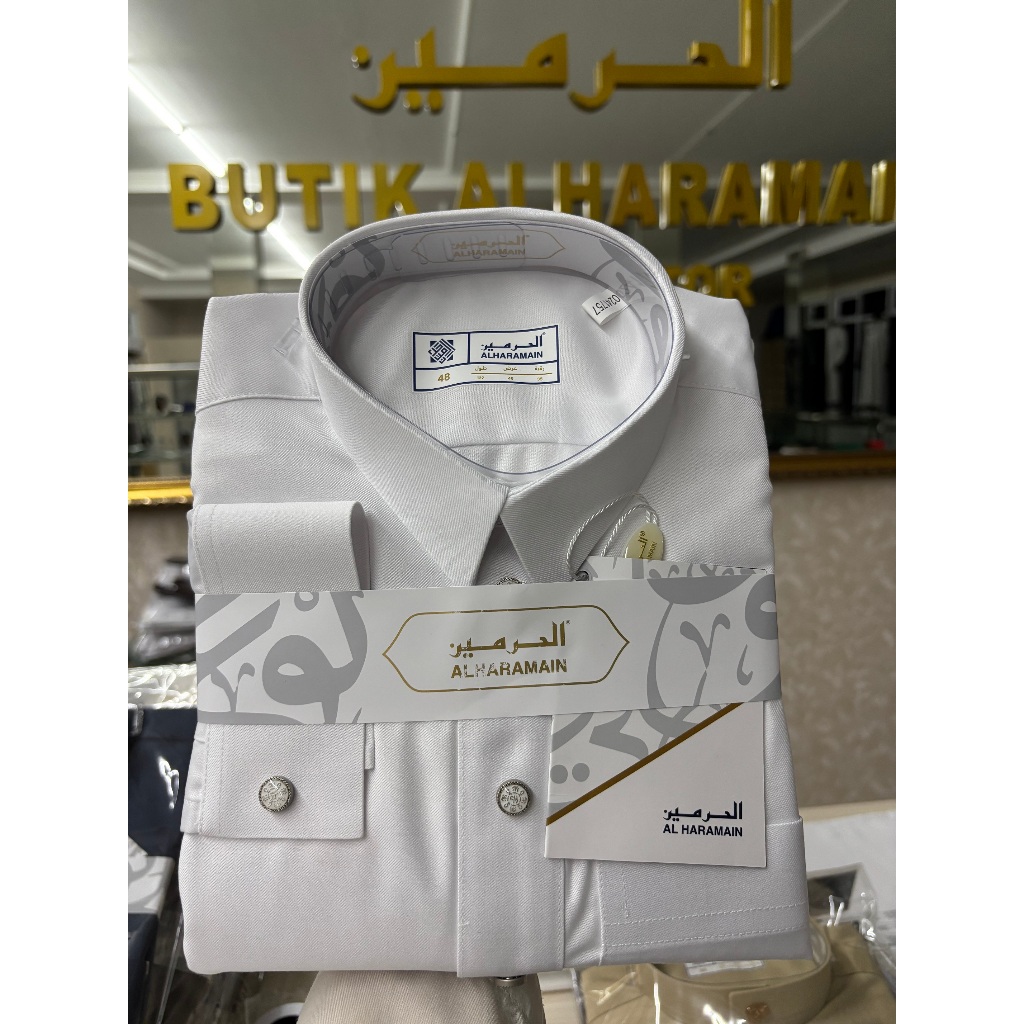 AL Haramain Jubah Remaja & Dewasa Premium Series Semi Wol (07) Manset / Gamis Pria | Putih