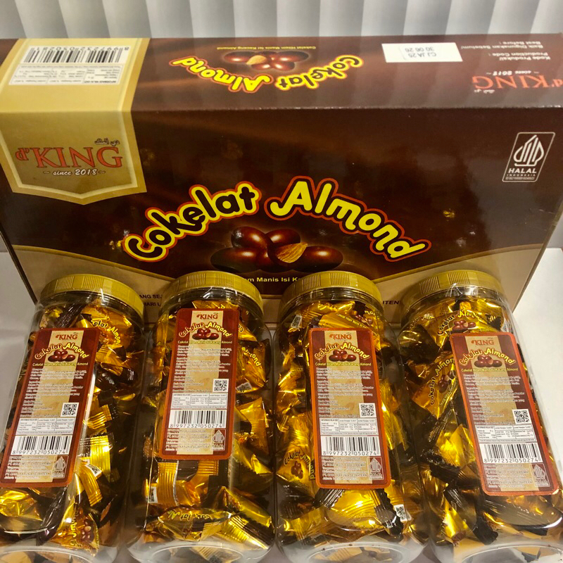 

Cokelat Dking Almond Musdalifah 1 box isi 4 toples