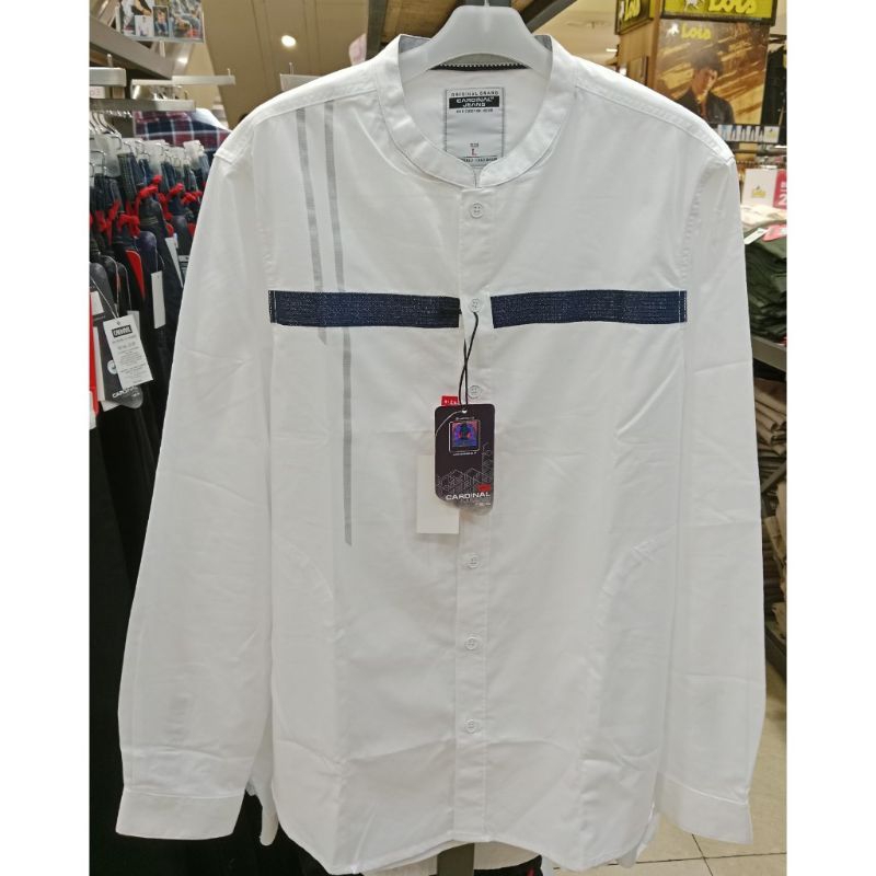 Kemeja koko panjang pria Cardinal jeans original mens CAHAI02949J 08A Baju koko panjang pria putih a
