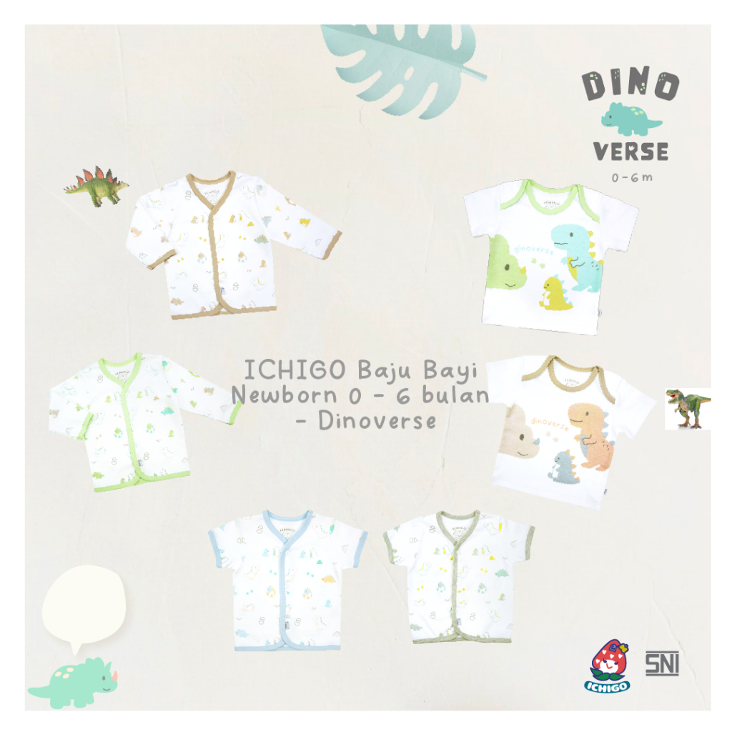 ICHIGO Baju Bayi Newborn 0 - 6 bulan - Dinoverse
