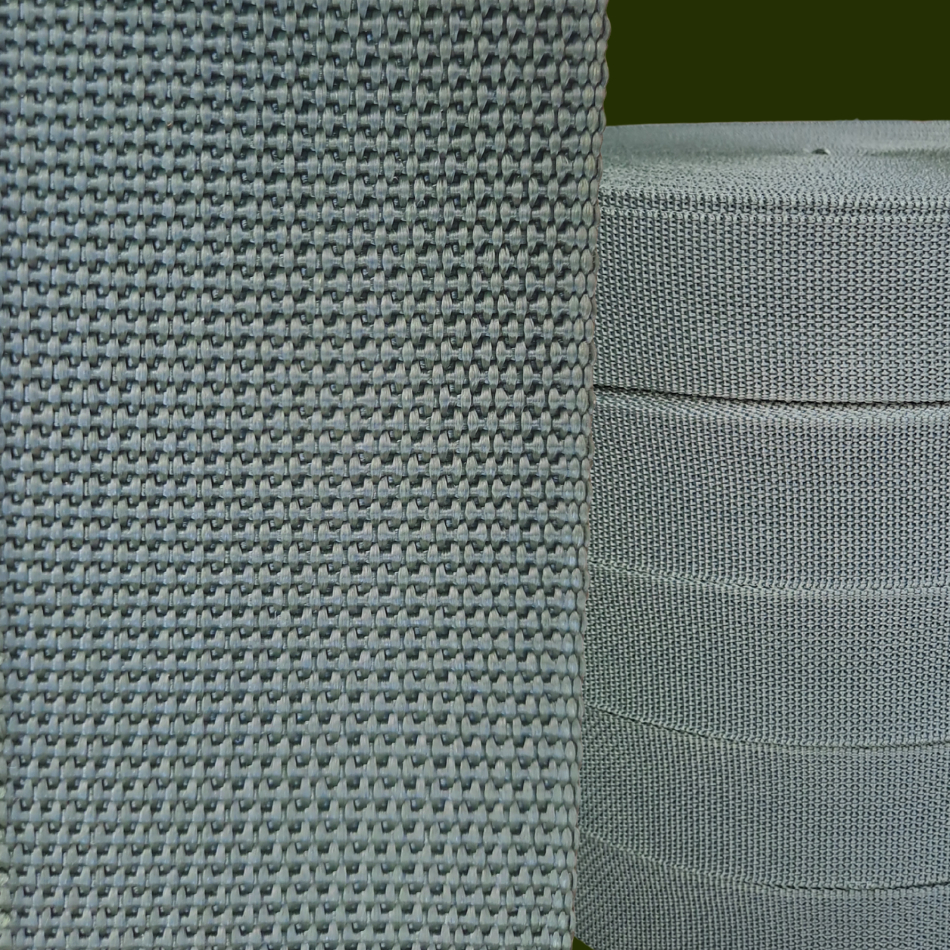 Tali webbing lebar 5cm hijau tni TEBAL 2mm eceran per meter