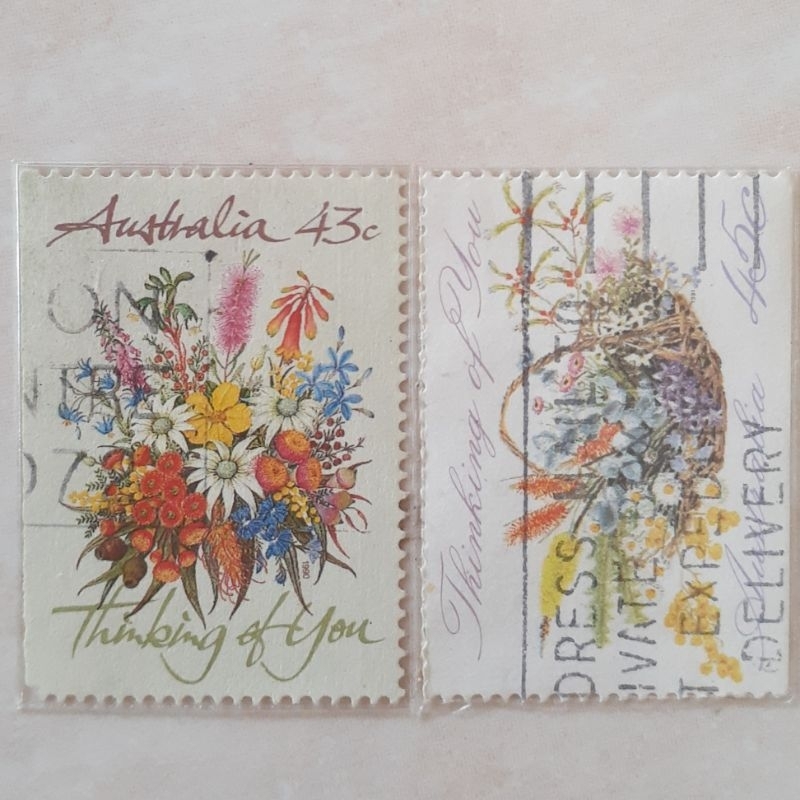 

Perangko Australia Greeting Stamps - Thinking of You Tahun 1990-1992 set 2pcs