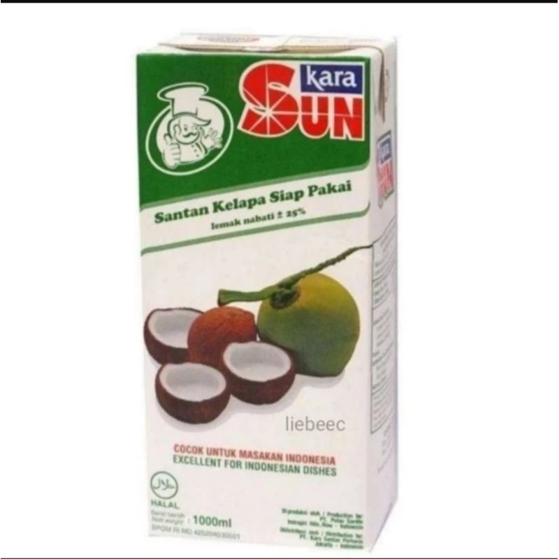 

KHUSUS SAMEDAY / INSTANT Santan Sun Kara 1 KARTON 1 Liter / Santen 1000 ml