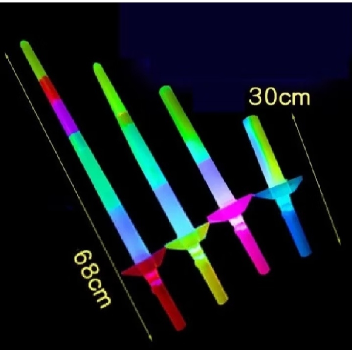 TERBARU Grosir Isi 12Pcs Mainan Stick Pedang Nyala Naruto Lightsaber 64cm Bisa Panjang Pendek Star