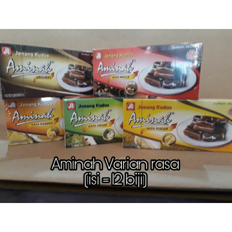 

Jenang Asia Aminah Pres spc isi 12 biji Rasa Durian Mocca Original Nangka Sirsak