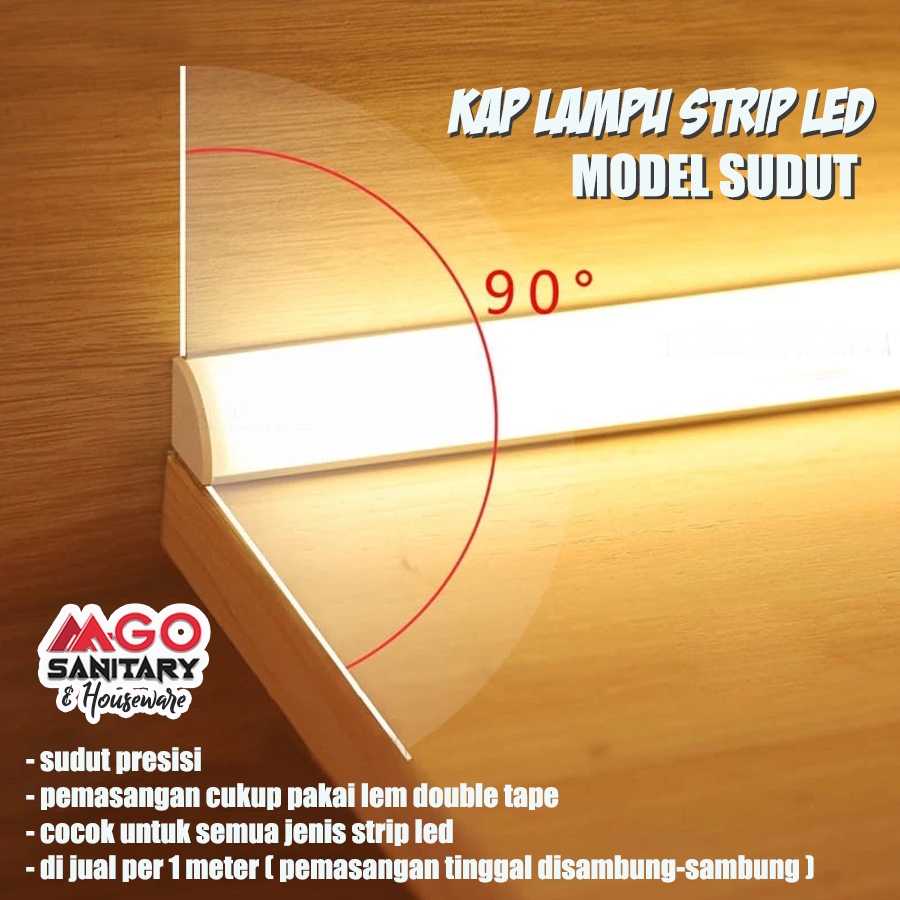 ALUMINIUM LED HOUSING/RUMAH STRIP LED SUDUT/LIST REL HOUSING SUDUT 1METER