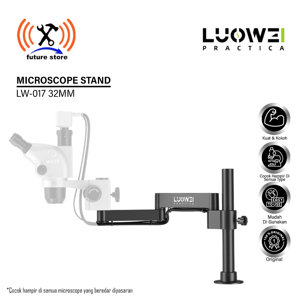 LUOWEI LW-017 Stand Microscope - Microscope Swinging Arm Universal Flexible Folding 360 ° Rotating O