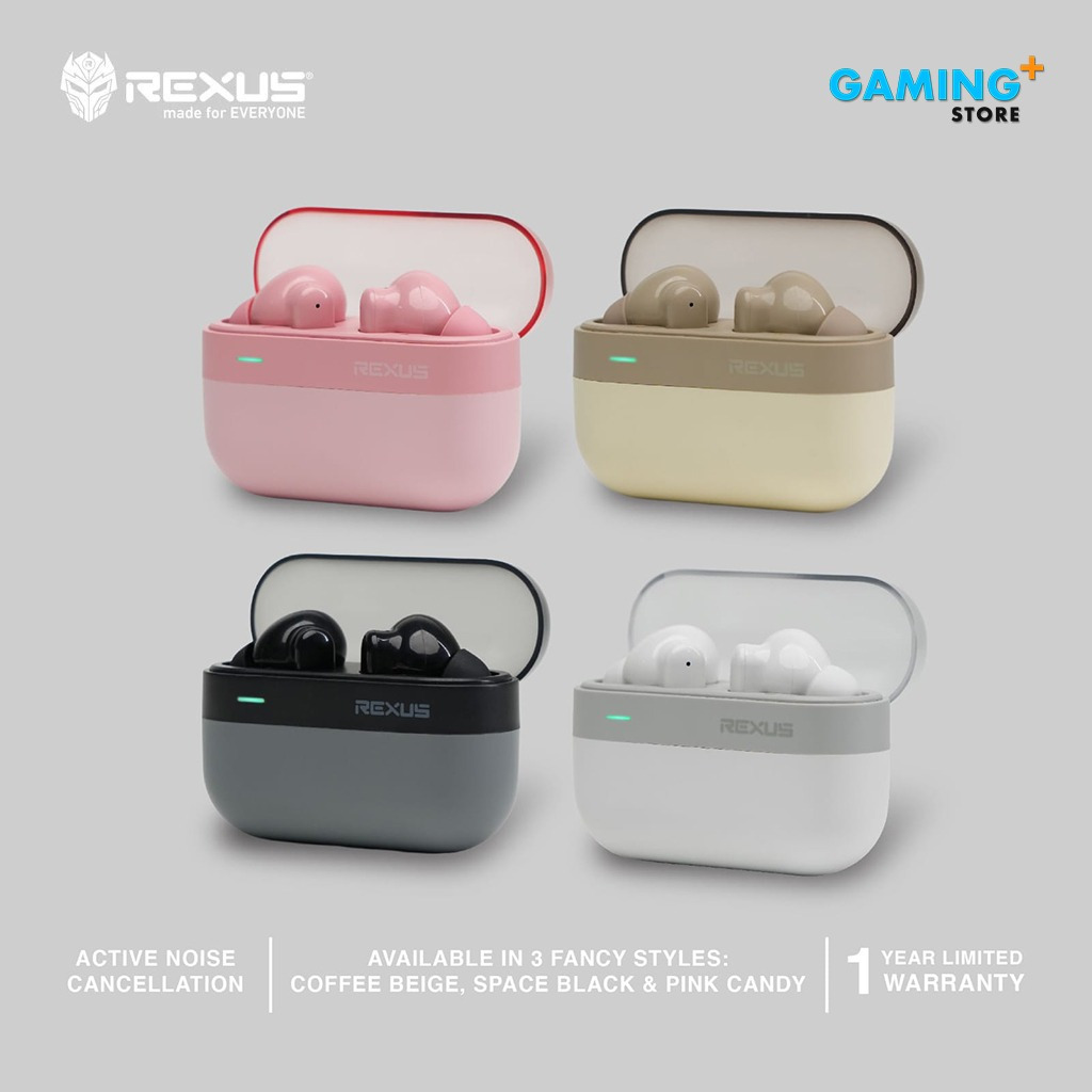 Rexus Earphone Bluetooth TWS FX6 ANC + Touch Control