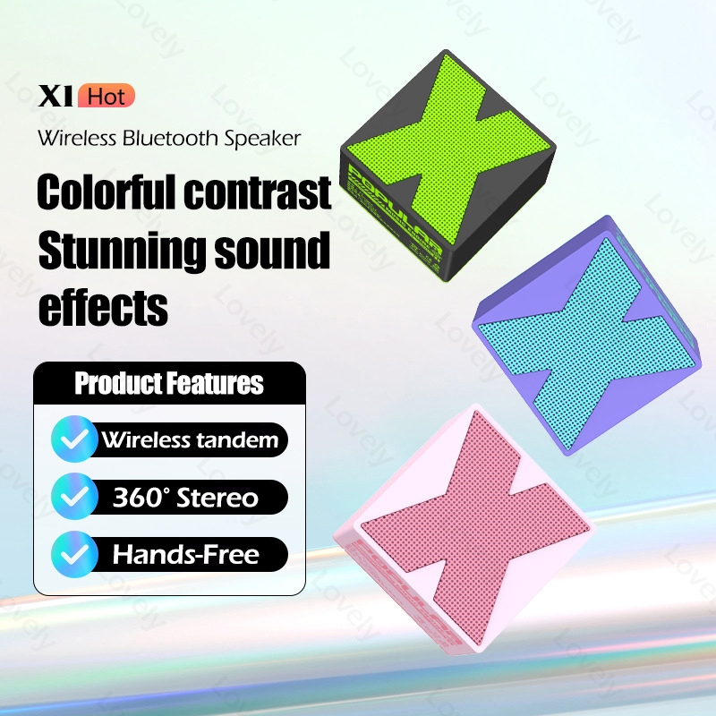 X1 TWS Speaker Bluetooth Bass Mini Portable Bass Speaker with Mic / Musik Box Mini Mendukung