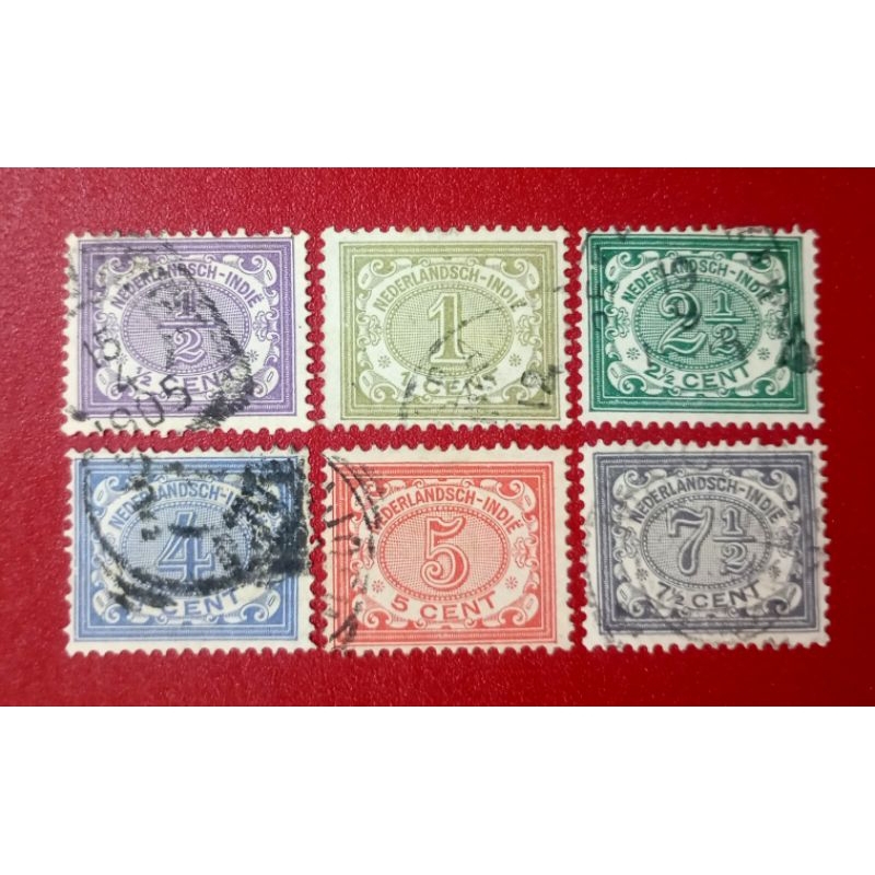 

PRANGKO NED INDIE SERI ANGKA 1902 - 1909