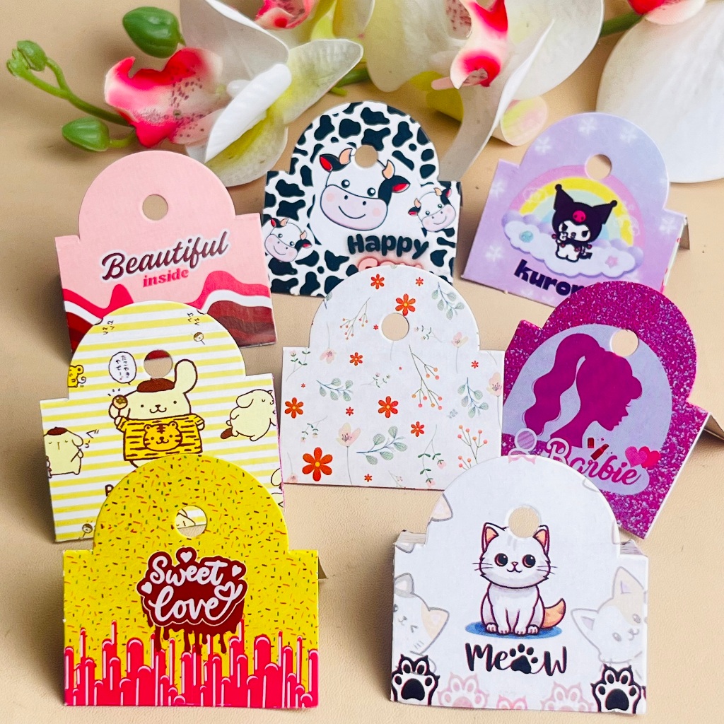 

PART 2- isi 100 Kertas Label Gantungan Aksesoris Penjepit Plastik Trendy/ HANGTAG ACCESSORIS/ kar AKSESORIS / hang tag kemasan