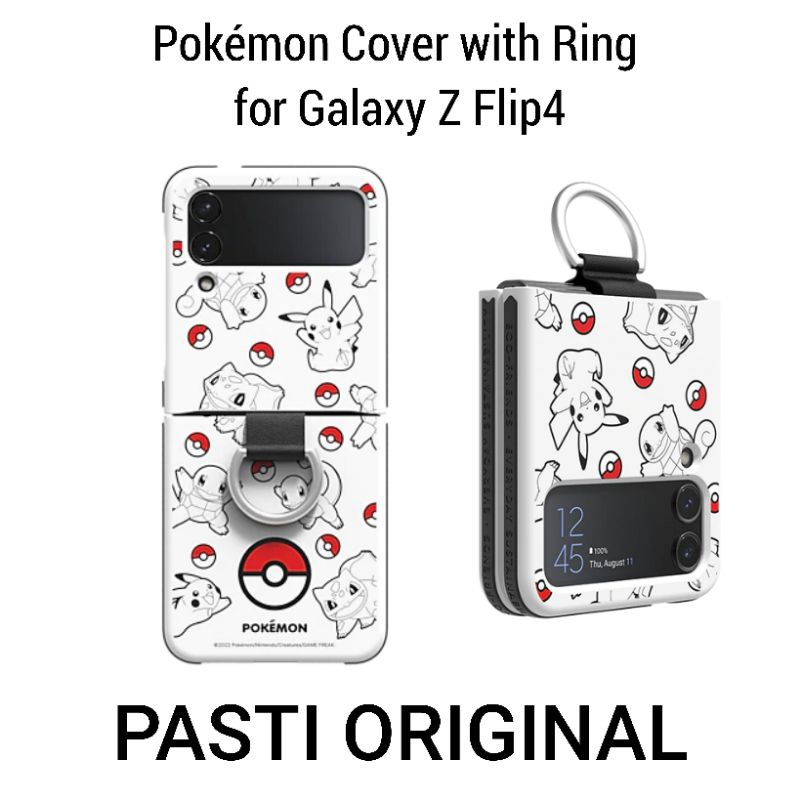 Samsung Galaxy Z Flip 4 Casing Original Ring Cover Pokemon Case Cincin Flip4
