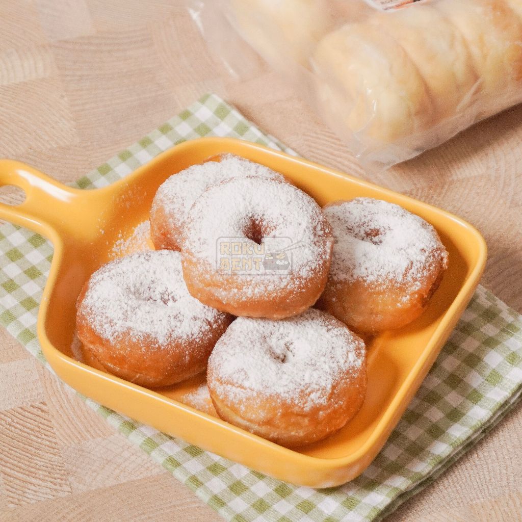 

Potato Donut Roku Bento - Donat Kentang Frozen Mini isi 10 Pcs Free Gula Tabur