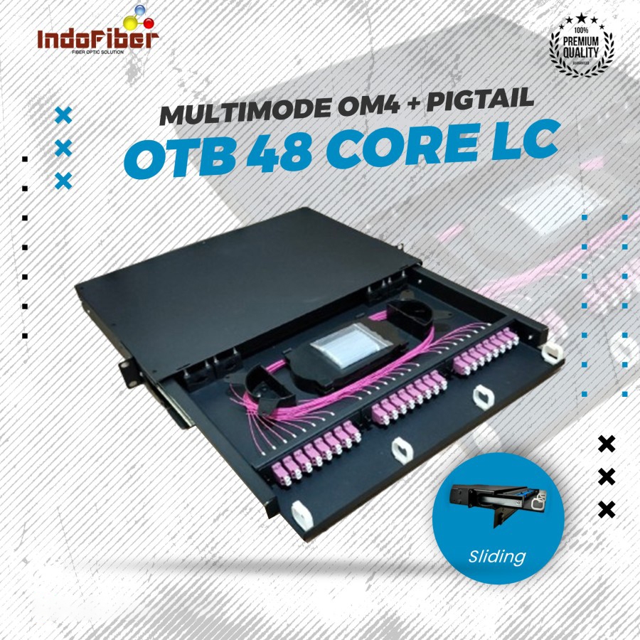 Indofiber OTB 48 core LC Multimode OM4 + Pigtail komplit