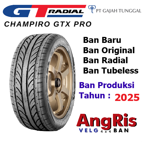 GT Radial Champiro GTX Pro 195 55 R16 Baru radial Tubeless Ring 16 Radial Ban Mobil Toyota Altis