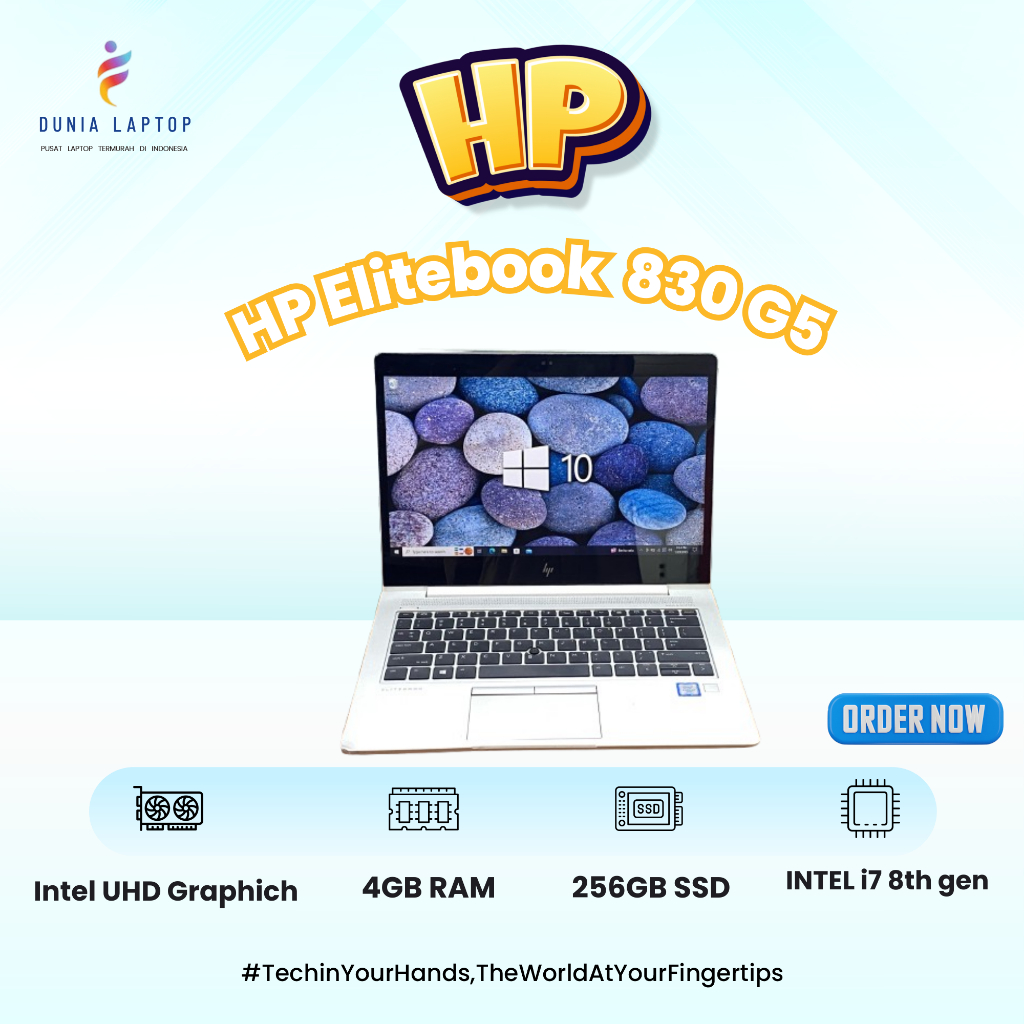 Spek Tinggi Harga Murah Hp Elitebook 830 G5 Intel Core i7