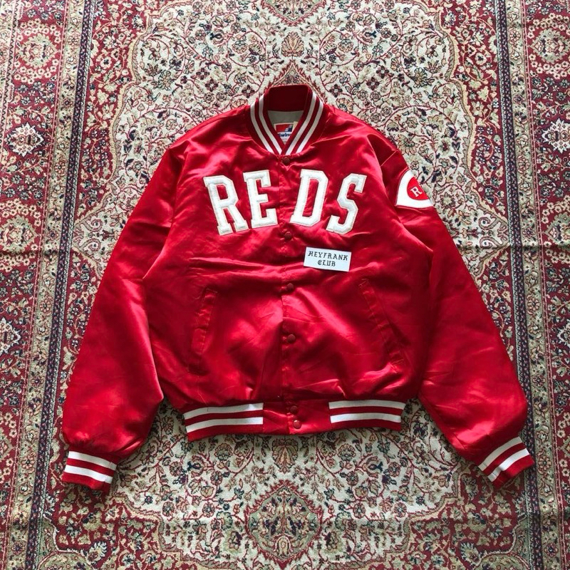 Cinncinati red varisty jacket by swingster made in USA vintage MLB cincinnati vintage varsity jacket