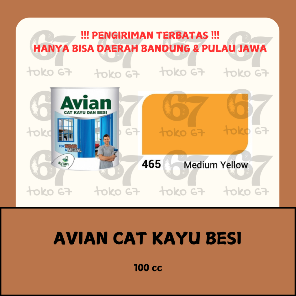 

AVIAN CAT MINYAK KAYU BESI 465 MEDIUM YELLOW 100 CC