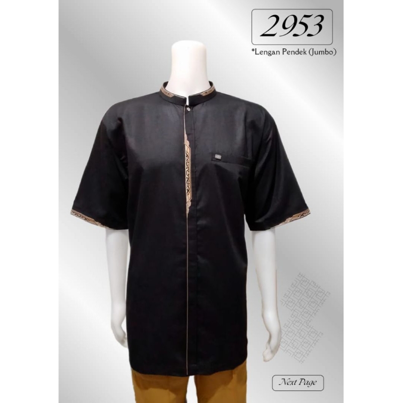 Koko Kharisma Kode 2953 Lengan Pendek Jumbo Warna Hitam Ukuran 3L