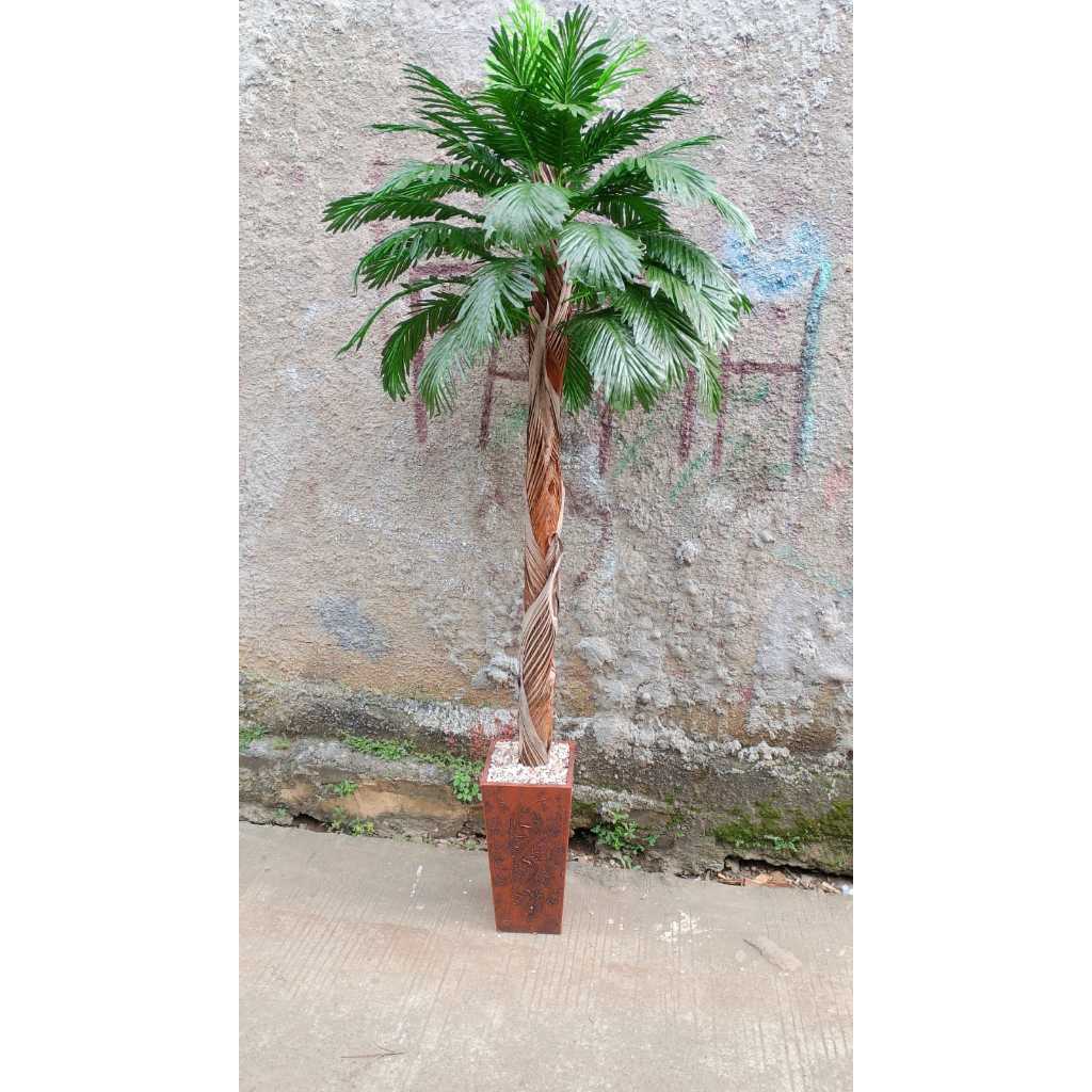 POHON PALEM ARTIFICIAL/POHON KURMA/POHON PLASTIK/BUNGA PLASTIK/2 METER